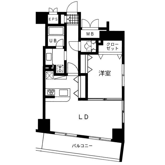 レジディア日本橋人形町II(1LDK/11階)の間取り写真