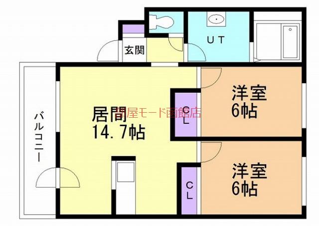 コンフォート寿(2LDK/3階)の間取り写真