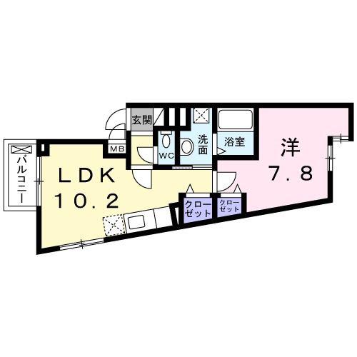 ジュネス メゾン(1LDK/1階)の間取り写真