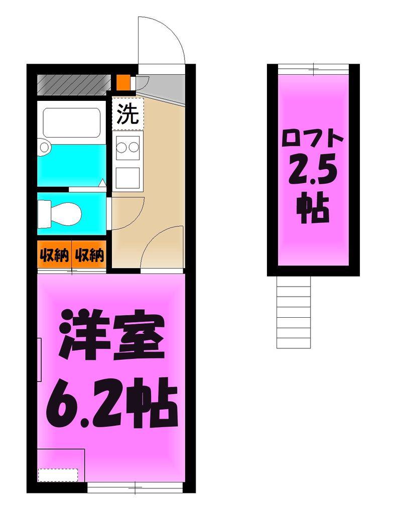 カンパニュール(1K/1階)の間取り写真
