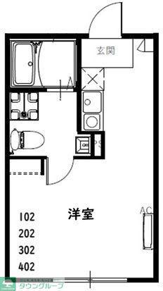 RSC竹ノ塚(ワンルーム/4階)の間取り写真