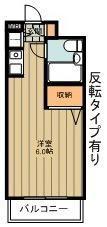 ジョイフル河辺(ワンルーム/3階)の間取り写真