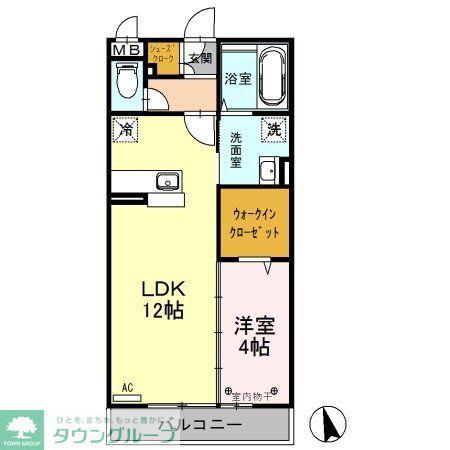 ヴァンヴィーブル早稲田(1LDK/3階)の間取り写真