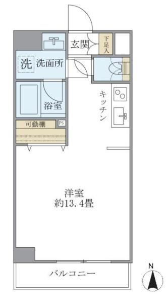 ISM中野坂上(ワンルーム/8階)の間取り写真