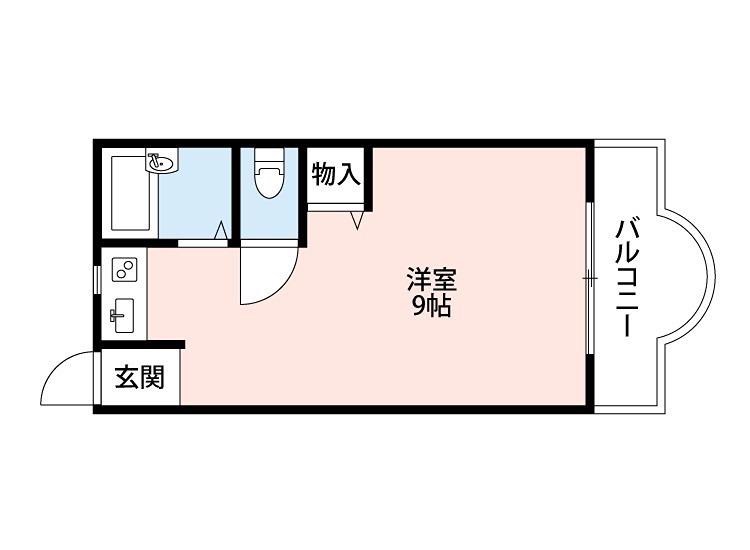 シャンテー三矢II(ワンルーム/3階)の間取り写真