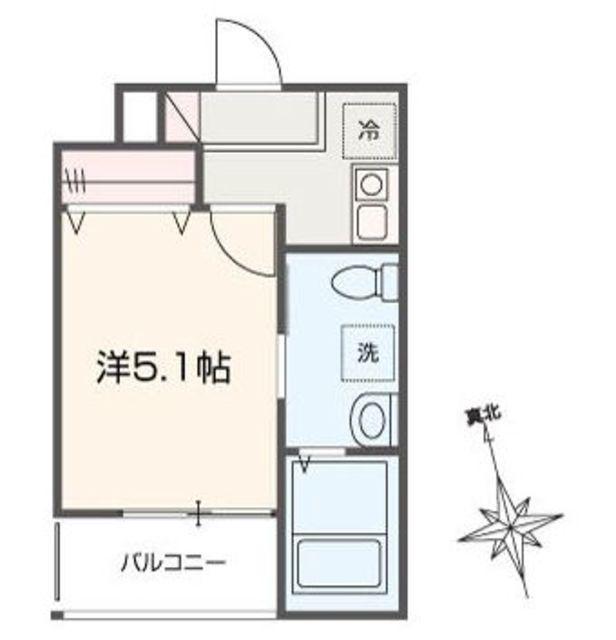 MELLAS川口(1K/2階)の間取り写真