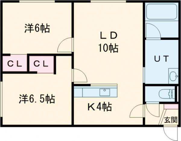 GLICINE DIO(2LDK/1階)の間取り写真