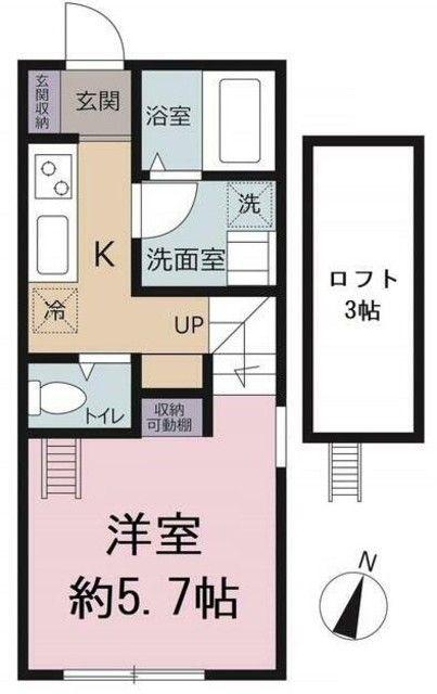 ブライス(1K/1階)の間取り写真