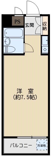 駒込K&M(ワンルーム/1階)の間取り写真