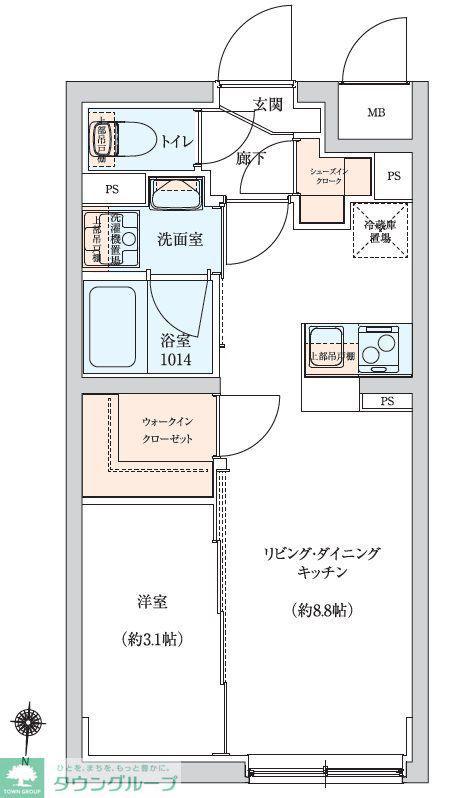 ラヴィエール羽田スカイゲート(1LDK/5階)の間取り写真
