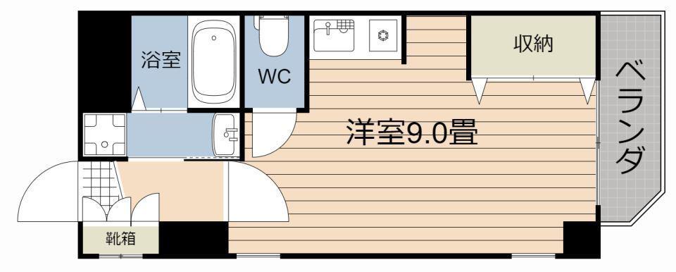 川商鹿大前ビル(ワンルーム/4階)の間取り写真