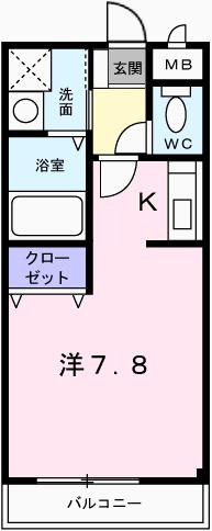 プレッソ新在家(1K/1階)の間取り写真