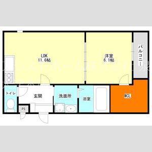 ソプラリアII番館(1LDK/1階)の間取り写真