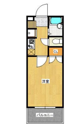 パレスJJ(1K/7階)の間取り写真