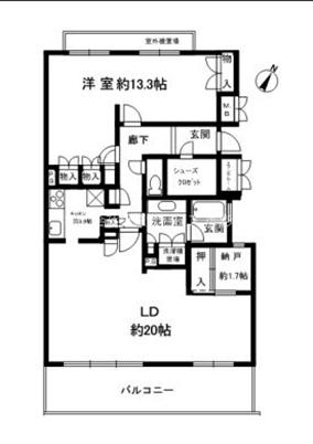パーク・ハイム御影ヒルズ(1SLDK/4階)の間取り写真