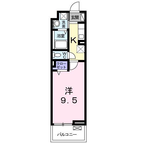 アビタシオン吉祥院(1K/2階)の間取り写真