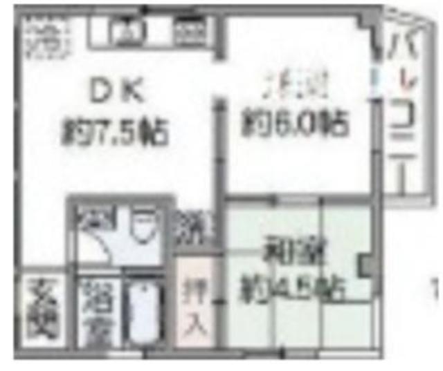 ウィステリア相原(2DK/2階)の間取り写真