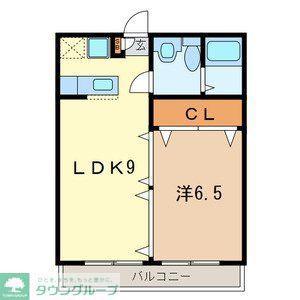 オリーブステージA棟(1LDK/1階)の間取り写真