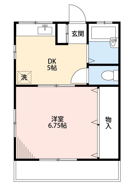 スタイルホーム1(1DK/1階)の間取り写真