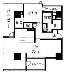 YAMATOMACHI TERRACE(1LDK/4階)の間取り写真