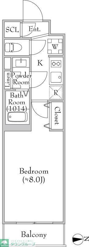 MEJIRORESIDENCE(1K/1階)の間取り写真