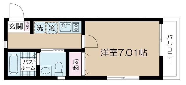 NSGATE亀有(1K/2階)の間取り写真