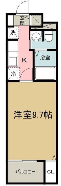 エルブルース(1K/4階)の間取り写真