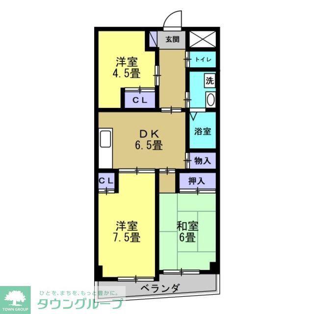 リアライズ葛西駅前I(3DK/5階)の間取り写真