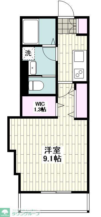 MENUETT恵比寿南(1K/3階)の間取り写真
