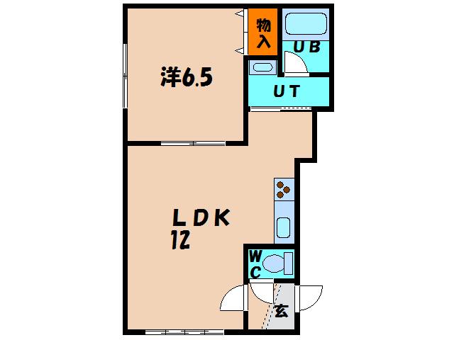 ガーデンヒルズII昭和(1LDK/1階)の間取り写真