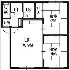ベスト宮の森(2LDK/3階)の間取り写真