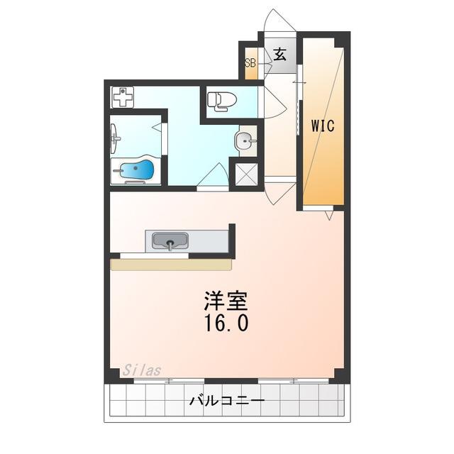 少林寺TKハイツ(ワンルーム/2階)の間取り写真
