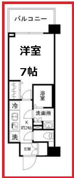 エヌステージ赤羽志茂(1K/6階)の間取り写真