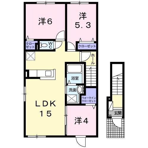 アニメート旭橋(3LDK/2階)の間取り写真