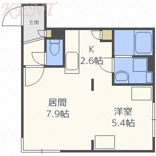 ディスティーノ(1LDK/3階)の間取り写真