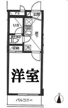 FLAT浦和 フラット浦和(1K/5階)の間取り写真