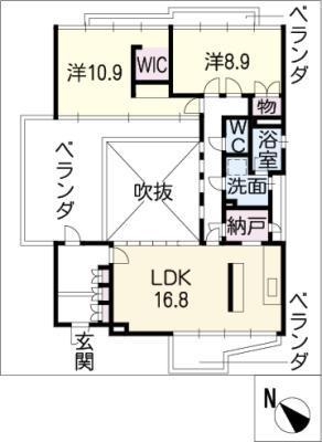 レジデンス ソマト(2SLDK/4階)の間取り写真