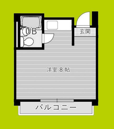 旭ヒカルビル(ワンルーム/3階)の間取り写真