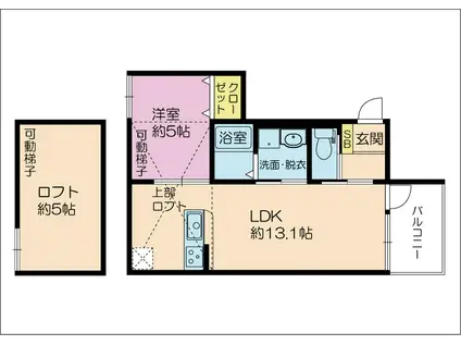 MASSIMO関目(1K/1階)の間取り写真