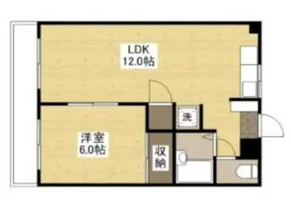 チェリーハウスふじ(1LDK/2階)の間取り写真