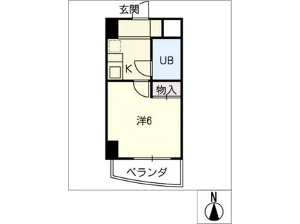 サン・パークビル(1K/5階)の間取り写真