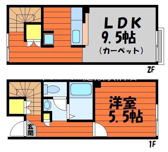 レオネクストパールカクテル(1LDK/1階)の間取り写真
