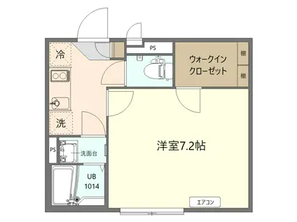 LE DAMIER(1K/1階)の間取り写真