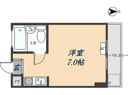 プラットホーム額田駅前(ワンルーム/3階)の間取り写真