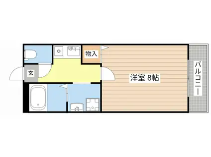 ベルテンポ3号館(1K/1階)の間取り写真