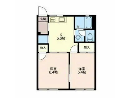 フォーブルA(2K/1階)の間取り写真