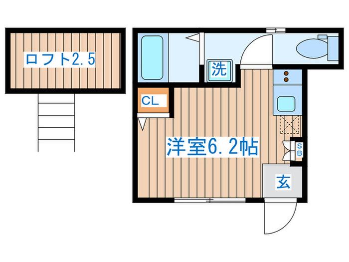 アザーレ渋谷本町(ワンルーム/1階)の間取り写真
