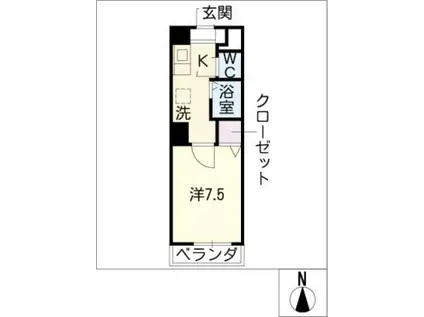 リアライズ岐阜駅前(1K/4階)の間取り写真