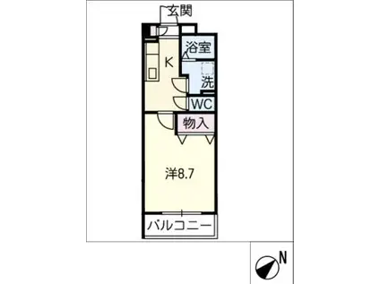 センチュリーかすみ(1K/1階)の間取り写真