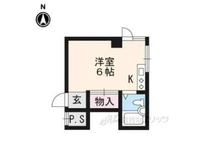 サンライズ宝ヶ池(1K/3階)の間取り写真